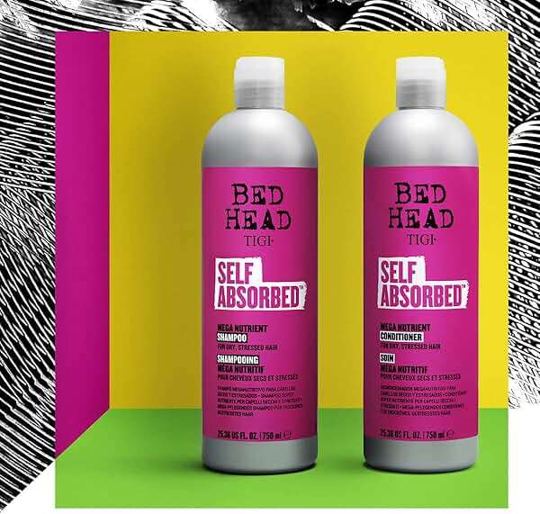 Bed Head by TIGI Self Absorbed Shampoo and Conditioner Set for Dry Hair, Nourishing and Strengthening Frizz Control Hair Care Duo, 25.36 Fl oz, 2 Pack - Image 6