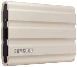 Samsung T7 Shield 2TB, Portable SSD, up to 1050MB/s, USB 3.2 Gen2, Rugged, IP65 Rated, for Photographers, Content Creators and Gaming, External Solid State Drive ‎(MU-PE2T0K/AM, 2022), Beige - Image 1