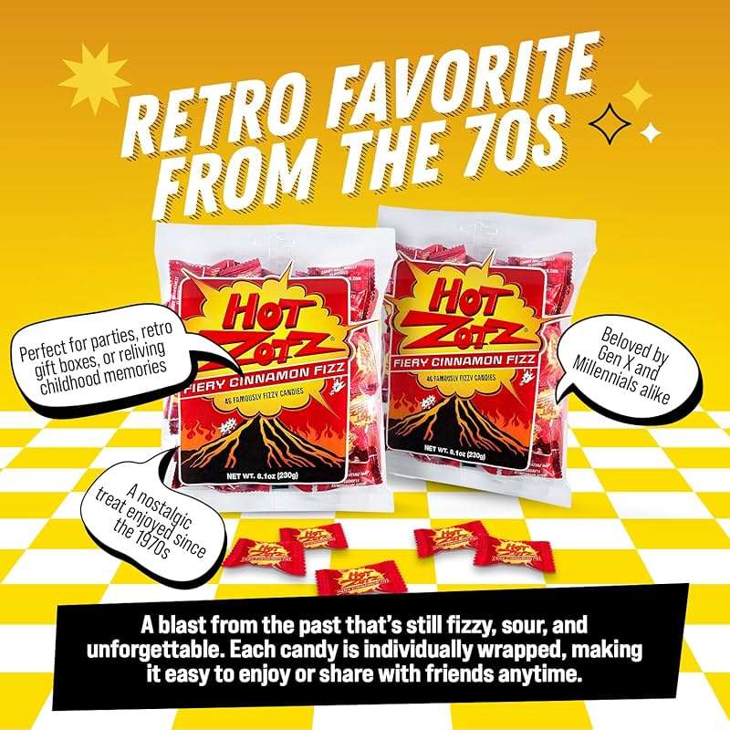 ZOTZ Fizzy Sour Candy Bulk - Retro Italian Hard Candy Individually Wrapped - Classic Nostalgic Fiery Cinnamon Flavor - 46 Pieces Bag for Party Favors, Goodie Bags, Piñata & Candy Buffet - Image 3