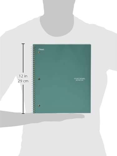 Five Star Spiral Notebook + Study App, 1 Subject, Graph Ruled Paper, 8-1/2" x 11", 100 Sheets, Fights Ink Bleed, Water Resistant Cover, Seaglass Green (620000CH1) - Image 3