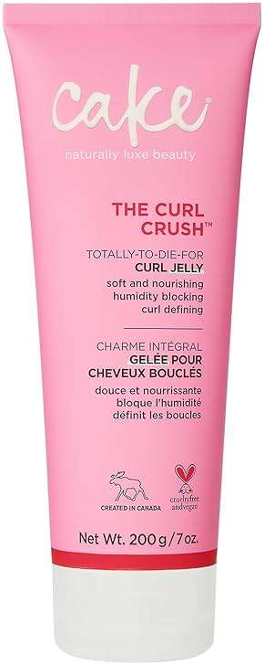 Cake Beauty Curl Jelly, The Curl Crush – Moisturizes & Nourishes Curls - Lightweight for Soft Hold & Shiny Finish - Humidity Blocking For Frizz Control - For Curly Hair- 7 oz / 200g - Image 1