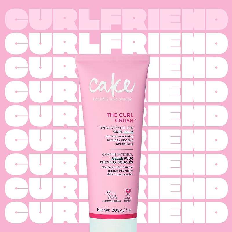 Cake Beauty Curl Jelly, The Curl Crush – Moisturizes & Nourishes Curls - Lightweight for Soft Hold & Shiny Finish - Humidity Blocking For Frizz Control - For Curly Hair- 7 oz / 200g - Image 3
