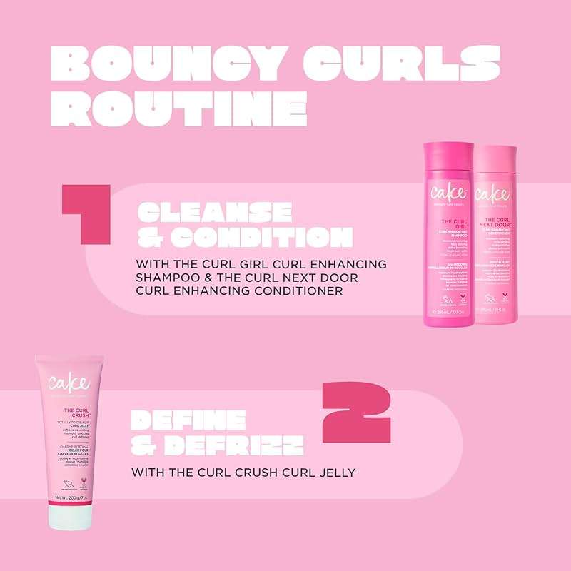 Cake Beauty Curl Jelly, The Curl Crush – Moisturizes & Nourishes Curls - Lightweight for Soft Hold & Shiny Finish - Humidity Blocking For Frizz Control - For Curly Hair- 7 oz / 200g - Image 8