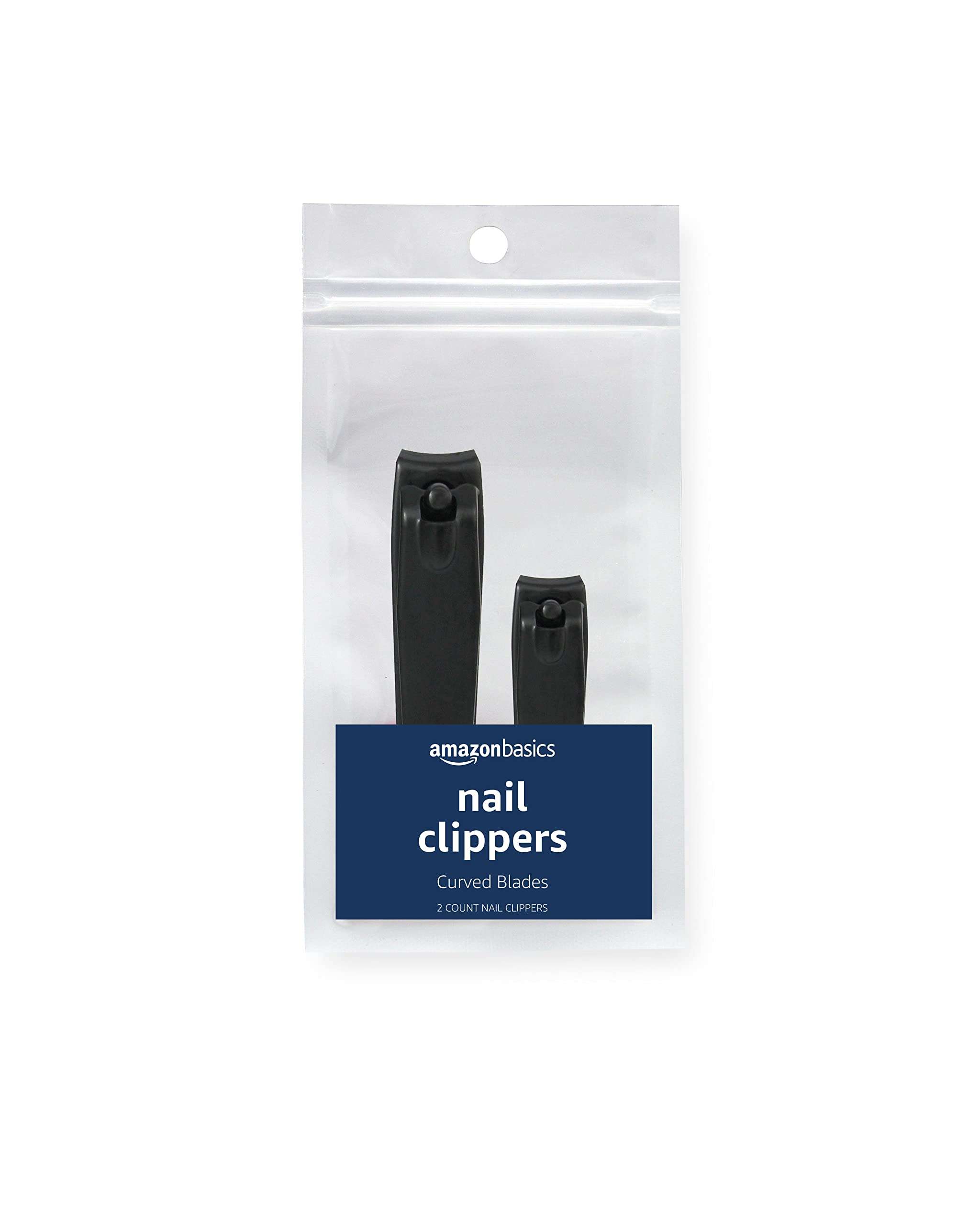 Amazon Basics Toenail and Fingernail Clipper Set, Nail Clippers, Grooming Tool, Black - Image 1