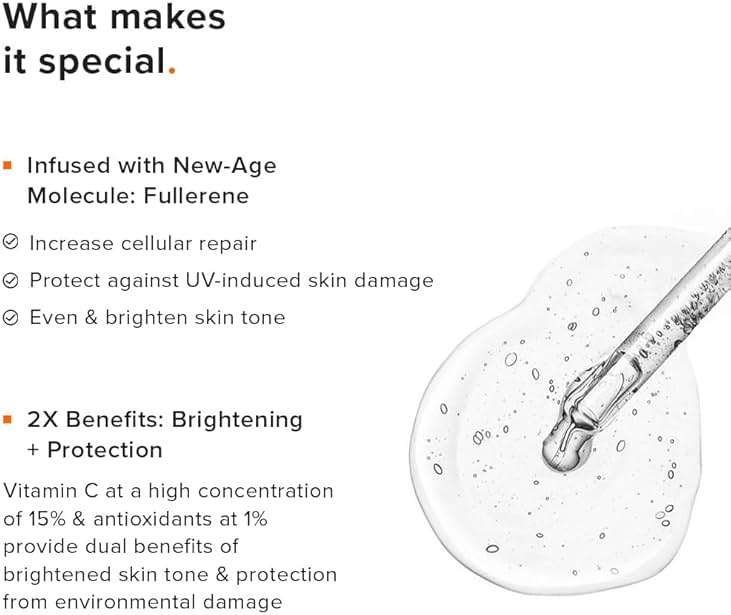 Minimalist Vitamin C+E+Ferulic Acid 16% Face Serum for Brightening & Anti Aging | Reduces Skin Damage & Redness to Brighten Dull Complexion | For All Skin Types | For Women & Men | 0.68 Fl Oz / 20 ml - Image 5