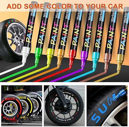 IVSUN Paint Pens Paint Markers, 20 Colors Oil-Based Waterproof Marker Pen Set, Never Fade Quick Dry and Permanent, Works on Rocks Painting, Wood, Fabric, Plastic, Canvas, Glass, Mugs, DIY Craft - Image 3