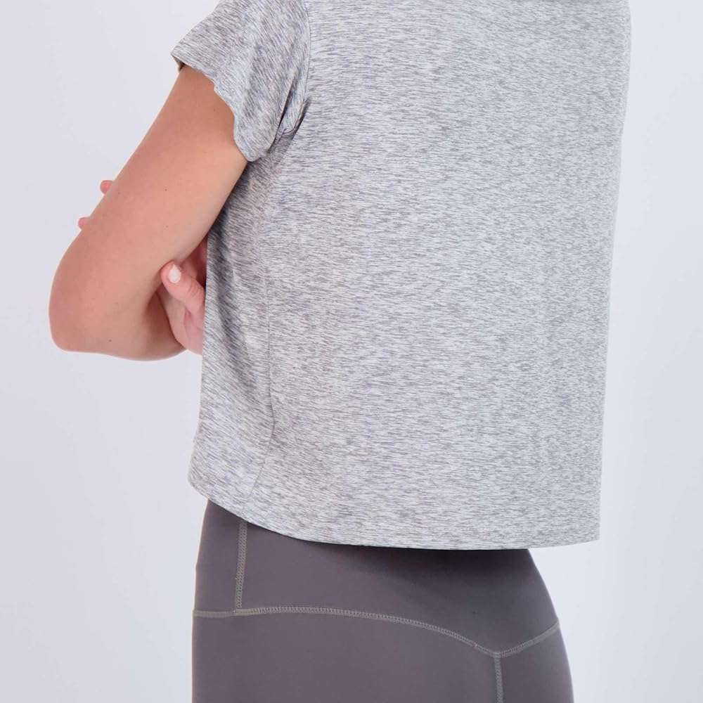 Real Essentials 5 Pack: Women's Dry-Fit Crop Top Short Sleeve Shirts Workout Gym Cropped Athletic Tee (Available in Plus) - Image 4