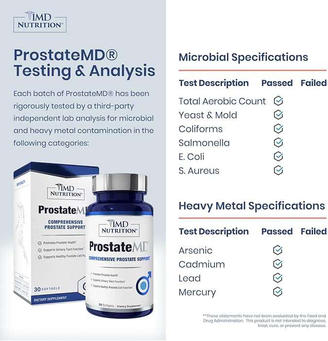 1MD Nutrition ProstateMD Saw Palmetto Prostate Support Supplement - Support for Urinary Tract and Frequent Bathroom Urges | 60 Softgels (2-Pack) - Image 2