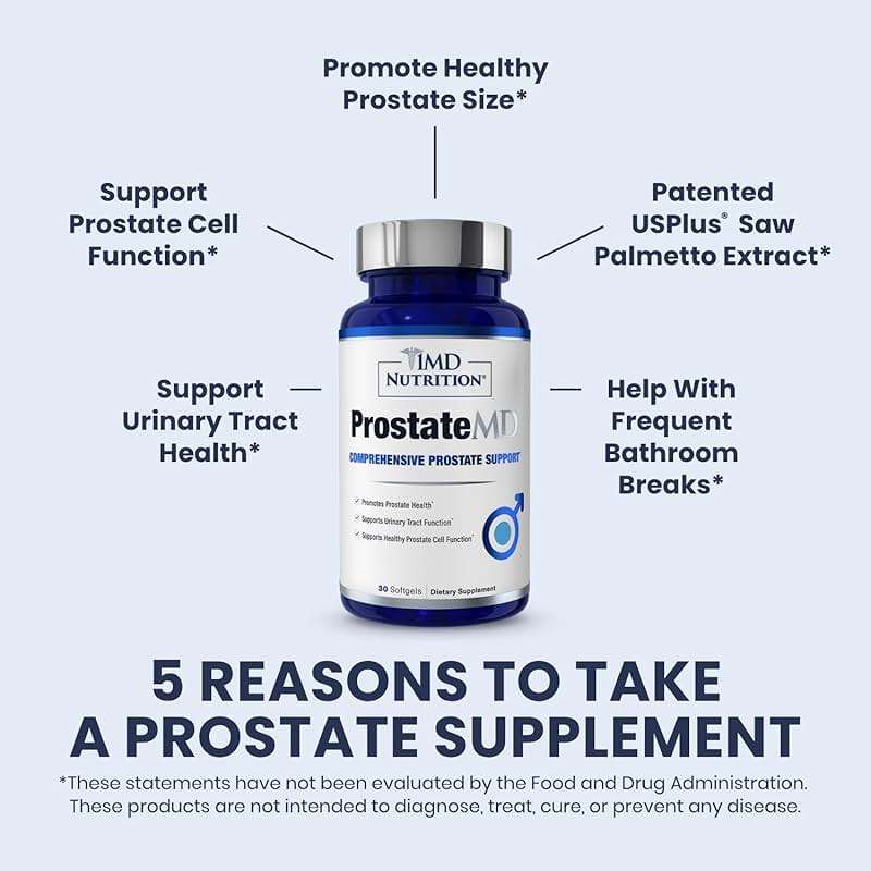 1MD Nutrition ProstateMD Saw Palmetto Prostate Support Supplement - Support for Urinary Tract and Frequent Bathroom Urges | 60 Softgels (2-Pack) - Image 4