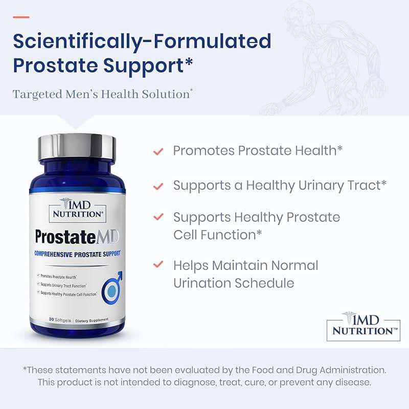 1MD Nutrition ProstateMD Saw Palmetto Prostate Support Supplement - Support for Urinary Tract and Frequent Bathroom Urges | 60 Softgels (2-Pack) - Image 5