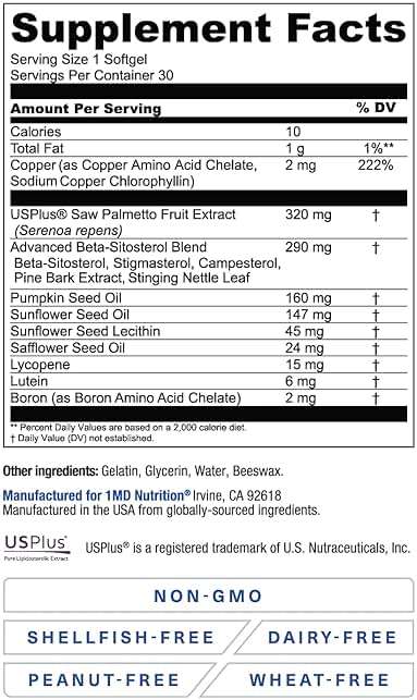 1MD Nutrition ProstateMD Saw Palmetto Prostate Support Supplement - Support for Urinary Tract and Frequent Bathroom Urges | 60 Softgels (2-Pack) - Image 6