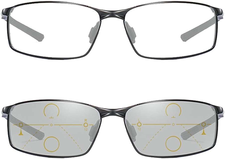 COTIA Progressive Multifocus Reading Glasses Transition Photochromic Sports Square Reader for Men - Image 2