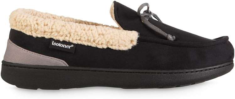 isotoner Men's Indoor/Outdoor Slip-on Vincent Microsuede Moccasin Slippers With Memory Foam Comfort - Image 2
