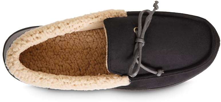 isotoner Men's Indoor/Outdoor Slip-on Vincent Microsuede Moccasin Slippers With Memory Foam Comfort - Image 3