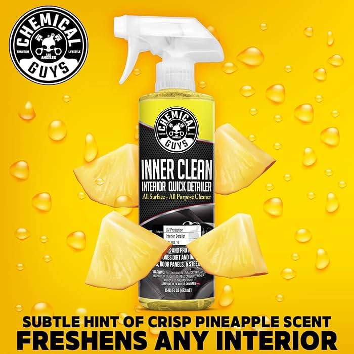 Chemical Guys SPI_663_1602 InnerClean Interior Quick Detailer and Protectant, Pineapple Scent, Safe for Cars, Trucks, SUVs, Jeeps, Motorcycles, RVs & More, 16 fl oz, 2 Pack - Image 11