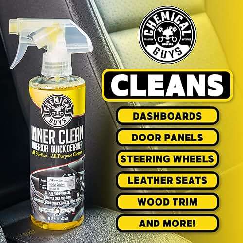 Chemical Guys SPI_663_1602 InnerClean Interior Quick Detailer and Protectant, Pineapple Scent, Safe for Cars, Trucks, SUVs, Jeeps, Motorcycles, RVs & More, 16 fl oz, 2 Pack - Image 6