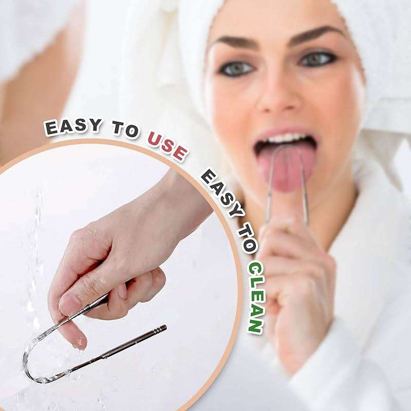 2 Pack Tongue Scraper, 100% Surgical 304 Stainless Steel Tongue Cleaner for Adults And Kids, Professional Tongue Brush for Oral Care, Improve Bad Breath and Fresh Breath - Image 6