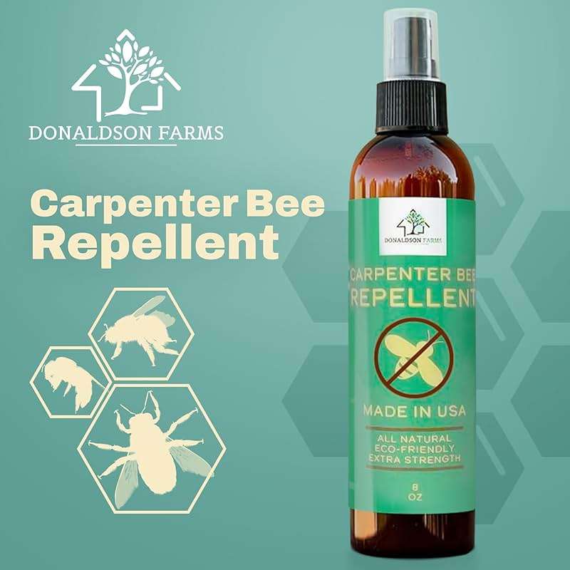 Donaldson Farms Carpenter Bee Repellent Spray – Nature-Derived, Eco-Friendly Protection for Decks, Fences & Outdoor Wood & Furniture from Bees with Citrus, Peppermint & Almond Oils, Made in USA – 8 oz - Image 2