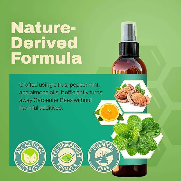 Donaldson Farms Carpenter Bee Repellent Spray – Nature-Derived, Eco-Friendly Protection for Decks, Fences & Outdoor Wood & Furniture from Bees with Citrus, Peppermint & Almond Oils, Made in USA – 8 oz - Image 3