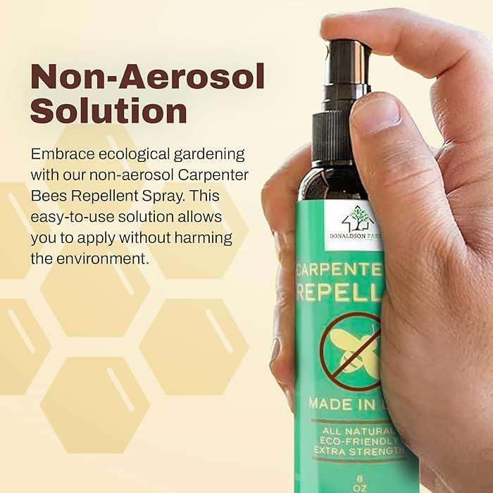 Donaldson Farms Carpenter Bee Repellent Spray – Nature-Derived, Eco-Friendly Protection for Decks, Fences & Outdoor Wood & Furniture from Bees with Citrus, Peppermint & Almond Oils, Made in USA – 8 oz - Image 4