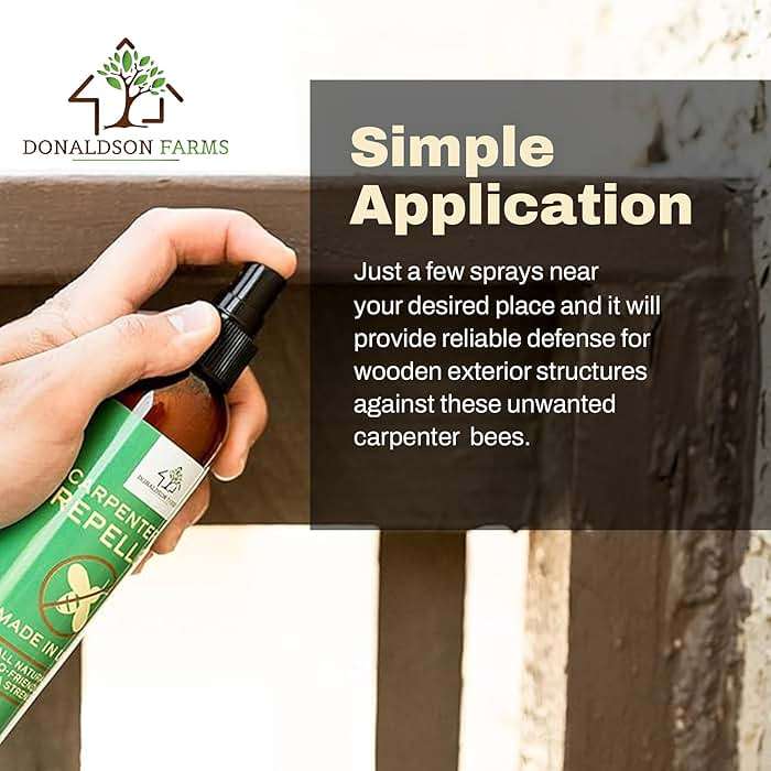 Donaldson Farms Carpenter Bee Repellent Spray – Nature-Derived, Eco-Friendly Protection for Decks, Fences & Outdoor Wood & Furniture from Bees with Citrus, Peppermint & Almond Oils, Made in USA – 8 oz - Image 6
