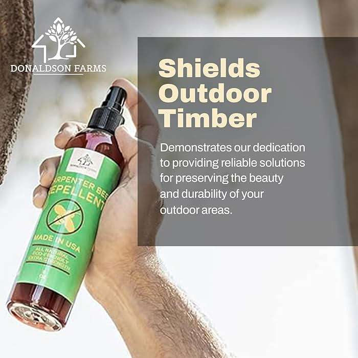 Donaldson Farms Carpenter Bee Repellent Spray – Nature-Derived, Eco-Friendly Protection for Decks, Fences & Outdoor Wood & Furniture from Bees with Citrus, Peppermint & Almond Oils, Made in USA – 8 oz - Image 7