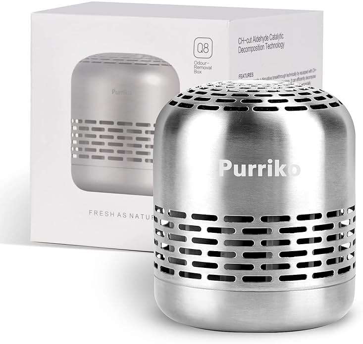 Purriko Refrigerator Deodorizer,Lasts up to 10 Years,Refrigerator Odor Eliminator,Fridge Deodorizer,More Effective Than Baking Soda Bamboo Air Purifying Bags - Image 1
