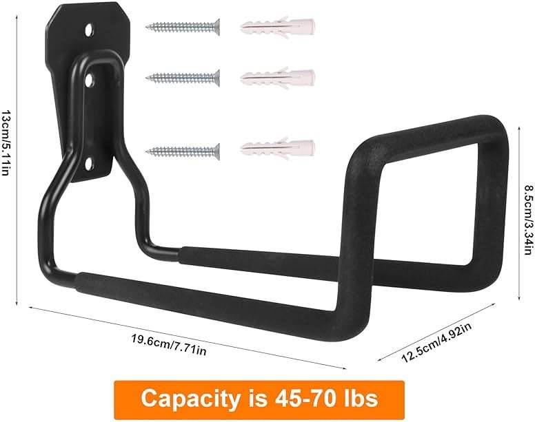 PeoMev Metal Garden Hose Holder - Heavy Duty Hose Hanger Wall Mounted Water Hose Holder for Outside Yard, Sturdy Hose Reel Hose Hooks for Water Hose, Extension Cords - Image 3