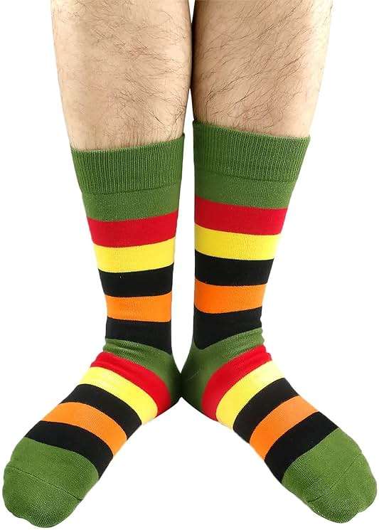 Men's Dress Socks Argyle Black Dress Fun Funny Colorful Novelty Crazy Patterned Sock Cotton Calf Bulk Packs Size 8-12 - Image 7