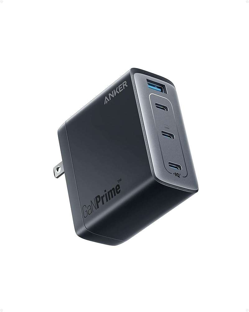 Anker 150W Max USB C Charger Block, 4-Port Compact Foldable GaN Charger for MacBook Pro/Air, iPhone 17/16 and More Series, Dell and More - Image 1