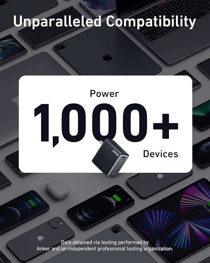 Anker 150W Max USB C Charger Block, 4-Port Compact Foldable GaN Charger for MacBook Pro/Air, iPhone 17/16 and More Series, Dell and More - Image 6
