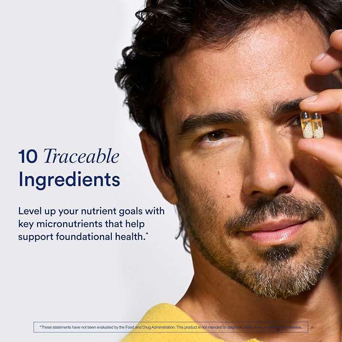 Ritual Men’s 18+ Daily Multivitamin - Key Essential Vitamins and Minerals to Support Energy, Muscle, Heart, Brain Health* - Including Zinc, D3, B12, A, K2 - Vegan - Mint - 60 Capsules - 30 Servings - Image 7