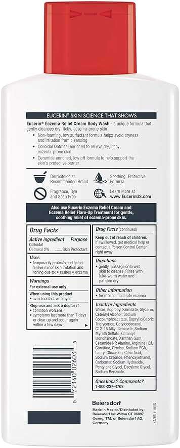 Eucerin Eczema Relief Complete Care Bundle With Eucerin Eczema Relief Body Wash, 13.5 FL OZ, and Body Cream, 5 OZ - Image 7