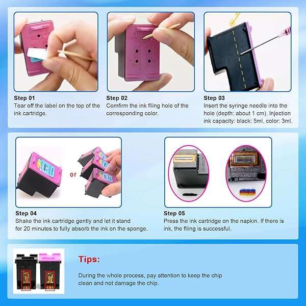 JoyPrinting Ink Refill Kit for HP Printer Cartridges HP 67 67XL 62 63 65 65XL 60 61 910 950 951 952 962 923 932 933 923 Refillable Ink Cartridges CISS System (100ml, Black, Cyan, Magenta, Yellow) - Image 2