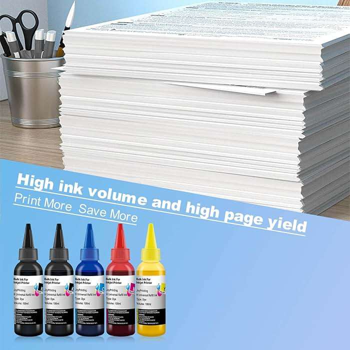 JoyPrinting Ink Refill Kit for HP Printer Cartridges HP 67 67XL 62 63 65 65XL 60 61 910 950 951 952 962 923 932 933 923 Refillable Ink Cartridges CISS System (100ml, Black, Cyan, Magenta, Yellow) - Image 4