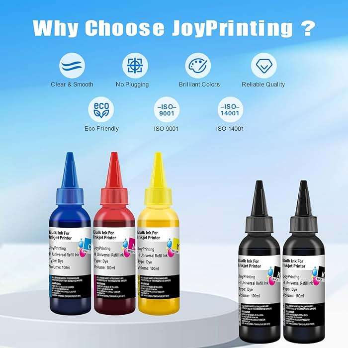 JoyPrinting Ink Refill Kit for HP Printer Cartridges HP 67 67XL 62 63 65 65XL 60 61 910 950 951 952 962 923 932 933 923 Refillable Ink Cartridges CISS System (100ml, Black, Cyan, Magenta, Yellow) - Image 6