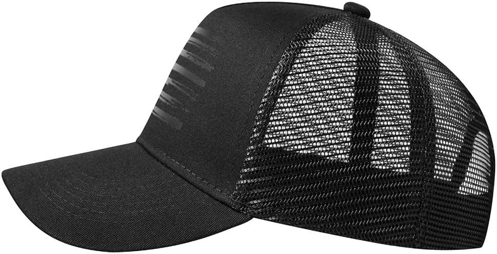 Baseball Cap, American Flag Trucker Hat for Men Women, Breathable Adjustable Fit Outdoor Mesh Snapback Hats - Image 3