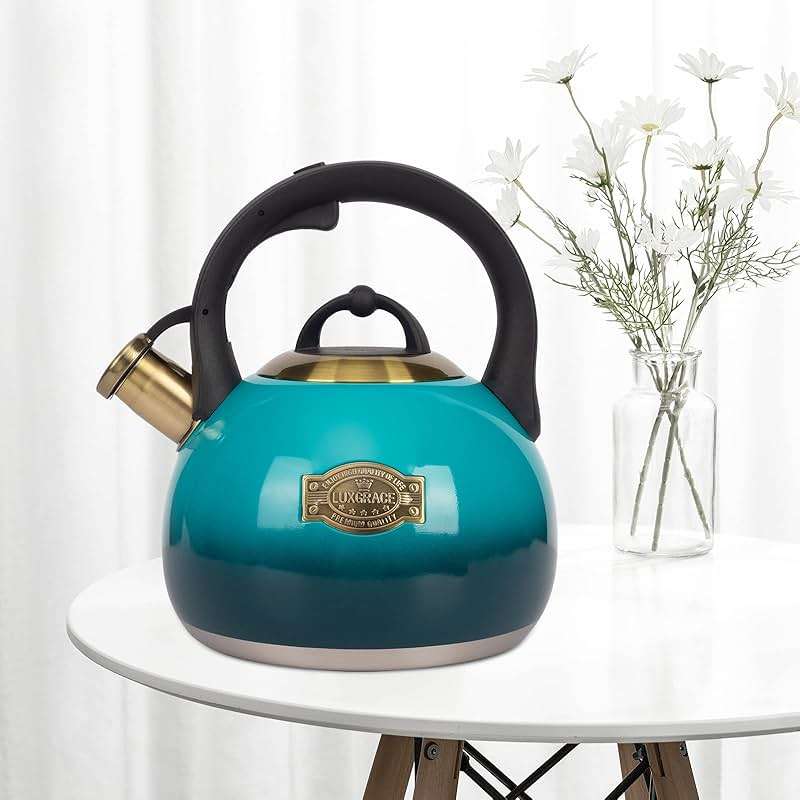 Tea Kettle Stovetop Whistling Kettle Teapot, Food Grade Stainless Steel Teakettle for Stove Top with Heat Proof Ergonomic Handle, 3.1 Quart Tea Pot - Image 2