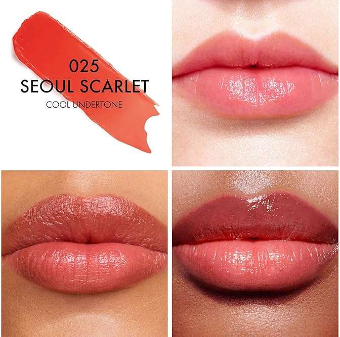 Dior Addict Natural Glow Color Reviving Lip Balm SPF 10, 025 Seoul Scarlet, 0.11 Ounce - Image 3