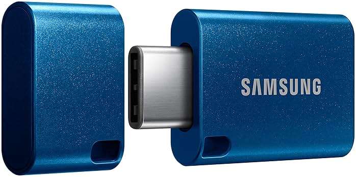 Samsung Type-C USB Flash Drive, 256GB, Transfers 4GB Files in 11 Secs w/Up to 400MB/s USB 3.2 Gen 1 Read Speeds, Compatible w/USB 3.0/2.0, Waterproof, 2022, Blue, MUF-256DA/AM - Image 1