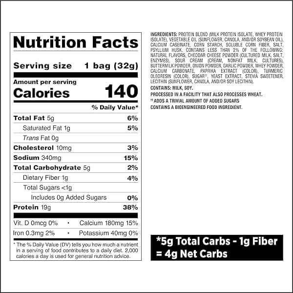 Quest Nutrition Protein Chips Variety Pack, BBQ, Cheddar & Sour Cream, Sour Cream & Onion, High Protein, Low Carb, 1.1 oz (Pack of 12) - Image 2