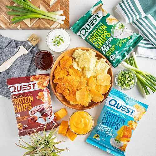 Quest Nutrition Protein Chips Variety Pack, BBQ, Cheddar & Sour Cream, Sour Cream & Onion, High Protein, Low Carb, 1.1 oz (Pack of 12) - Image 6