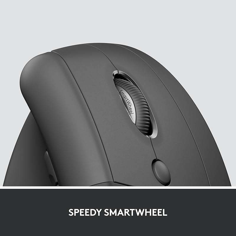 Logitech Lift for Business, Vertical Ergonomic Mouse, Wireless, Bluetooth or Secured Logi Bolt USB, Quiet clicks, Globally Certified, Windows/Mac/Chrome/Linux - Graphite - Image 7
