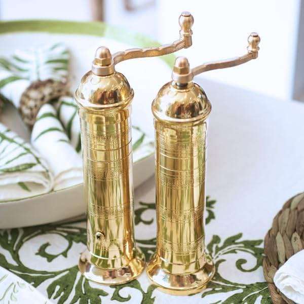 Alexander Home Original Greek Salt Mill, 9-Inch Brass – European Manual Salt Grinder Refillable - Image 2