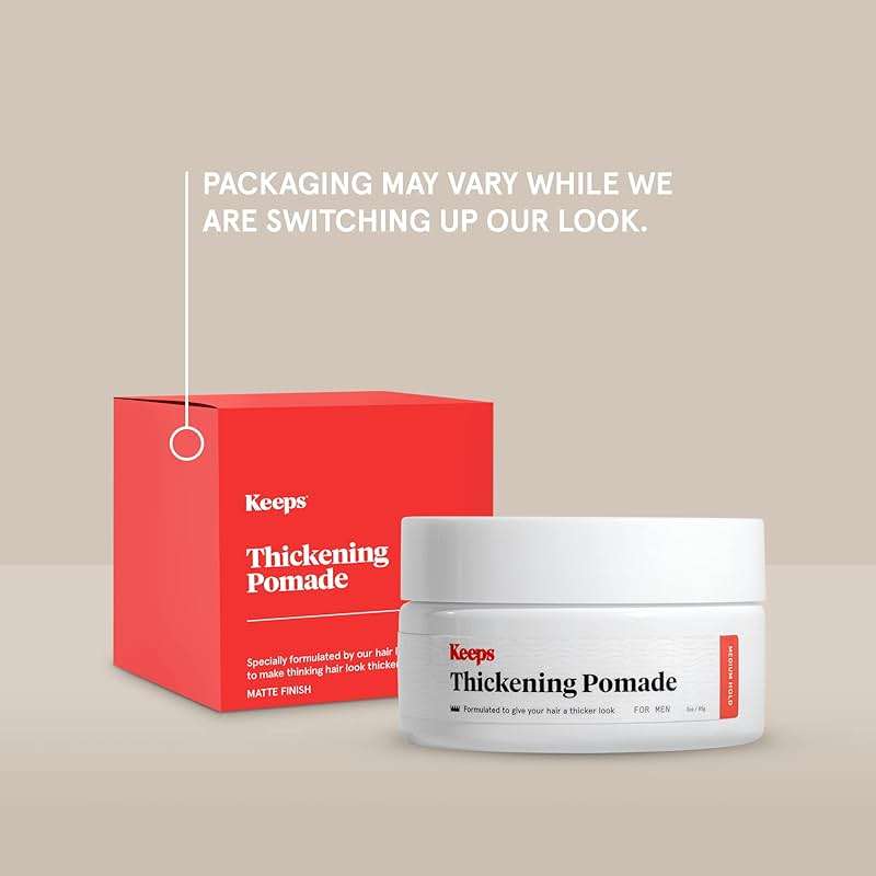 Keeps Thickening Pomade for Men - Matte Finish Medium Hold Styling Pomade - Biotin Hair Styling for Fuller Thicker Looking Hair - Ethanol & Propylene Glycol Free - Travel Size - 3 Oz - Image 8
