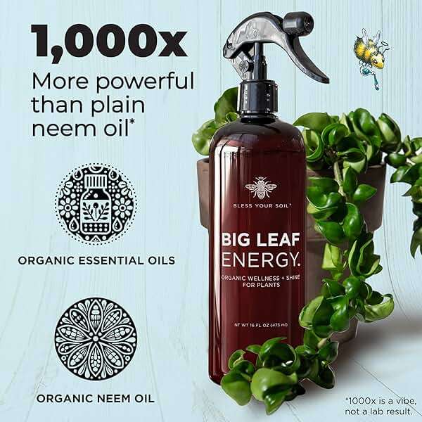 Neem Oil Spray for Plants – Big Leaf Energy + Essential Oils – Ready to Use Organic Plant Wash to Protect Outdoor & Indoor Plants, Made in USA (16 fl oz) - Image 4