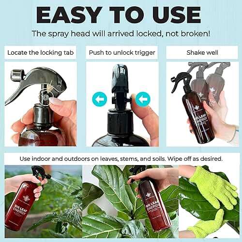 Neem Oil Spray for Plants – Big Leaf Energy + Essential Oils – Ready to Use Organic Plant Wash to Protect Outdoor & Indoor Plants, Made in USA (16 fl oz) - Image 6
