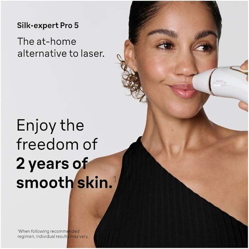 Braun IPL, Silk·Expert Pro 5, IPL Hair Removal for Women and Men, Permanent Laser Hair Reduction At-Home, 2 Heads, Pouch, Venus Razor, IPL5157 - Image 2