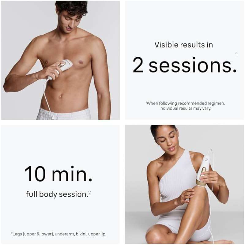 Braun IPL, Silk·Expert Pro 5, IPL Hair Removal for Women and Men, Permanent Laser Hair Reduction At-Home, 2 Heads, Pouch, Venus Razor, IPL5157 - Image 3