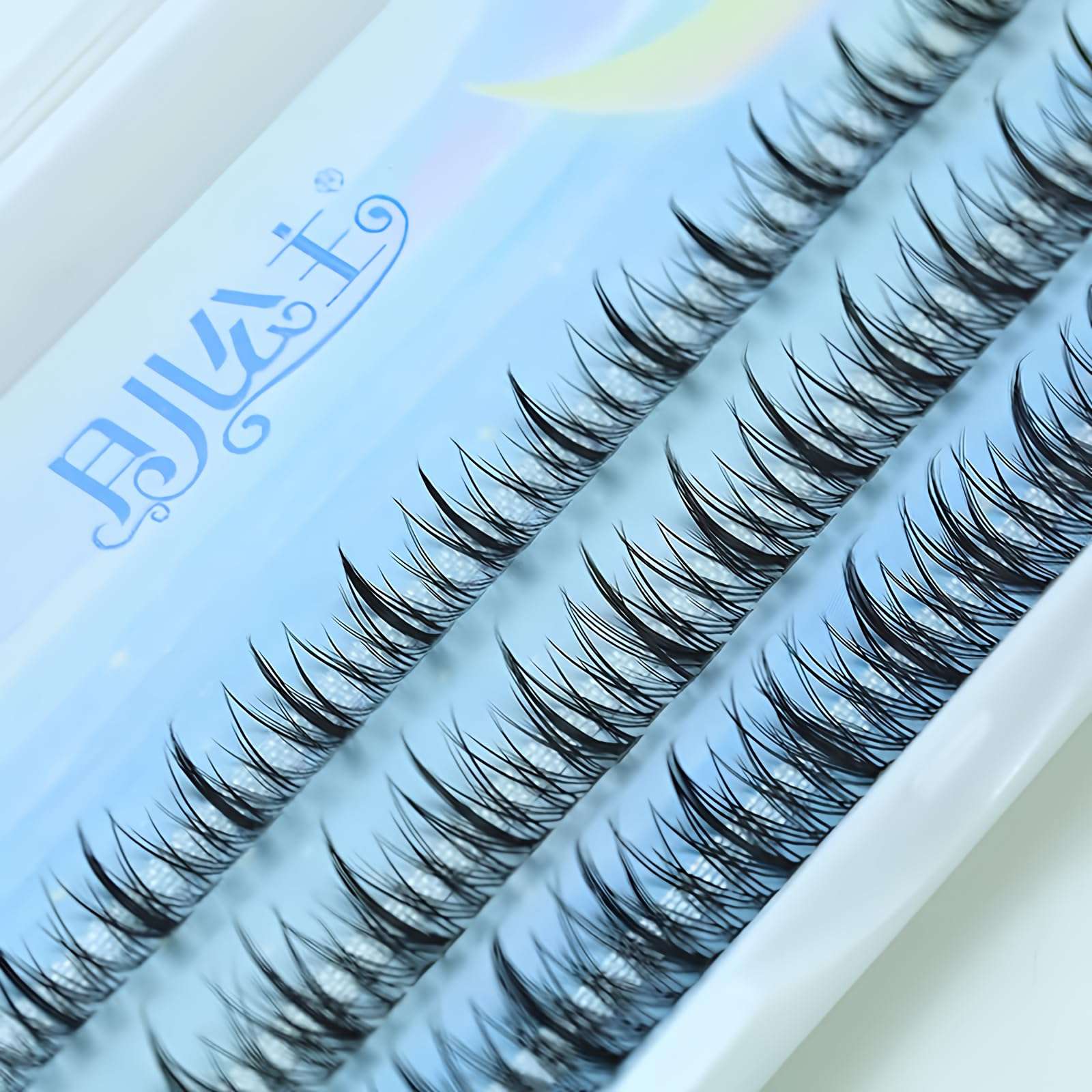 LASGOOS DIY Eyelash Extensions Angel Eyelashes Natural Home Grafted Sandwich False Fake Individual Eyelashes Cluster Lashes Flower Fairy Eye Makeup 9/10/11mm Pack Wholesale - Image 1